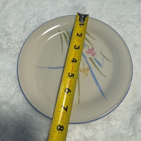 Vintage Iris Dessert Salad Plate "Pastels” by Sango Stoneware Flowers # 8496 - Picture 5 of 5